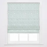 ATELIER Geometric Print Polyester Linen Roman Shade