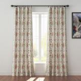 Floral Print Polyester Linen Curtain Drapery PIRATE