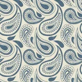 Paisleys Print Polyester Linen Curtain Drapery DMAIOSH