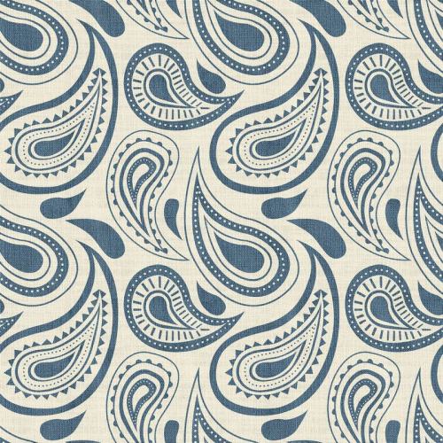 Paisleys Print Polyester Linen Curtain Drapery DMAIOSH
