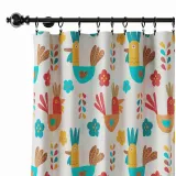 Animals Print Polyester Linen Curtain Drapery HARRY
