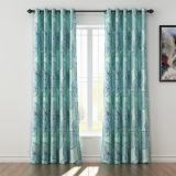 Abstract Print Polyester Linen Curtain Drapery THEODORE