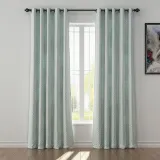 Geometric Print Polyester Linen Curtain Drapery ATELIER