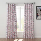 Floral Print Polyester Linen Curtain Drapery OPHELIA