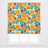 BECKY Floral Print Polyester Linen Roman Shade