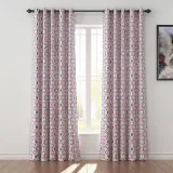 Floral Print Polyester Linen Curtain Drapery OPHELIA