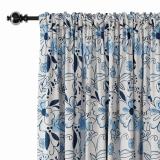 Floral Print Polyester Linen Curtain Drapery WILLIAM