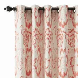 Floral Print Polyester Linen Curtain Drapery ELK