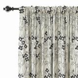 Floral Print Polyester Linen Curtain Drapery BAHAZHA