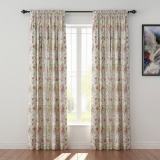 Floral Print Polyester Linen Curtain Drapery PIRATE