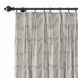 Geometric Print Polyester Linen Curtain Drapery BAOBEI