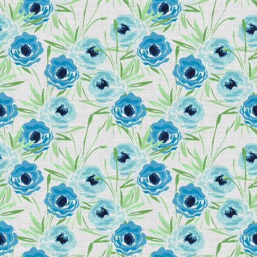 Floral Print Polyester Linen Curtain Drapery BENJIMAN