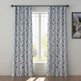 Floral Print Polyester Linen Curtain Drapery WILLIAM