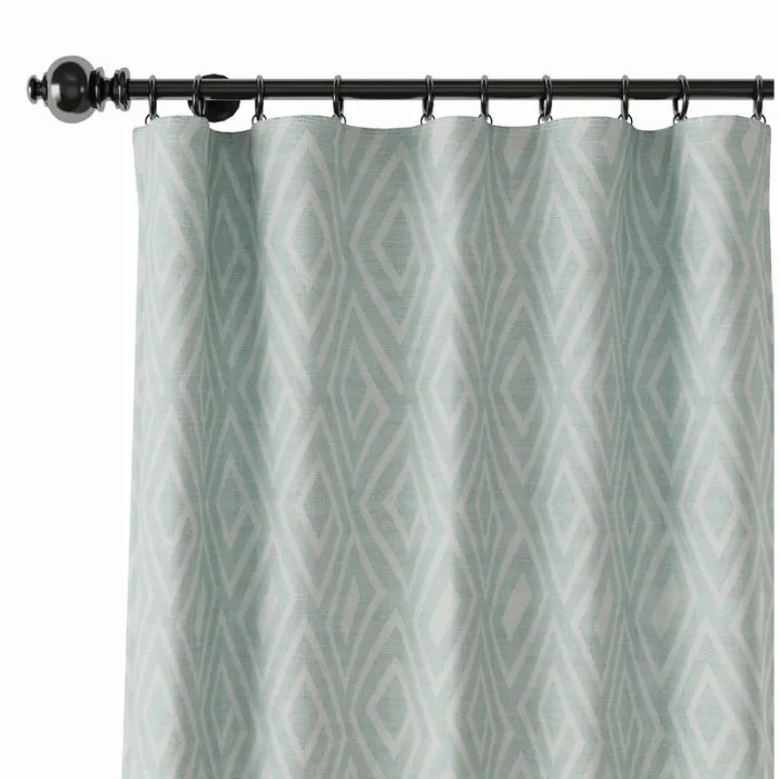 Geometric Print Polyester Linen Curtain Drapery ATELIER