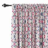 Floral Print Polyester Linen Curtain Drapery OPHELIA