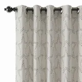 Geometric Print Polyester Linen Curtain Drapery BAOBEI
