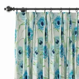 Floral Print Polyester Linen Curtain Drapery BENJIMAN