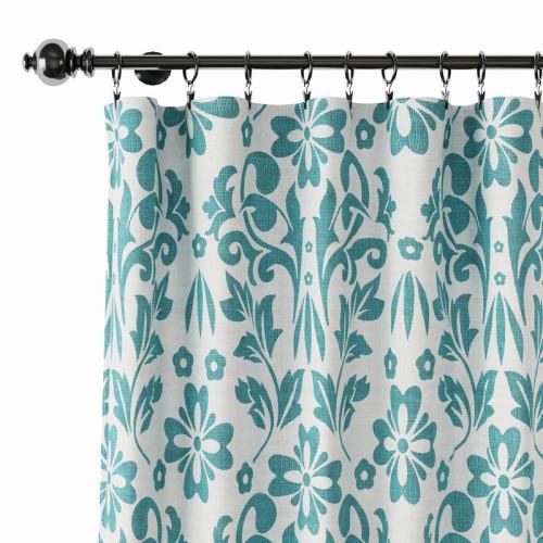 Nature Print Polyester Linen Curtain Drapery ARLO