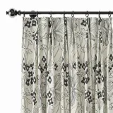 Floral Print Polyester Linen Curtain Drapery BAHAZHA