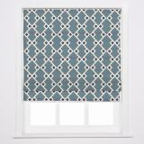 COLE Geometric Print Polyester Linen Roman Shade