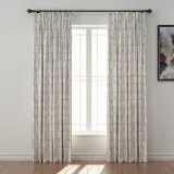 Geometric Print Polyester Linen Curtain Drapery BAOBEI