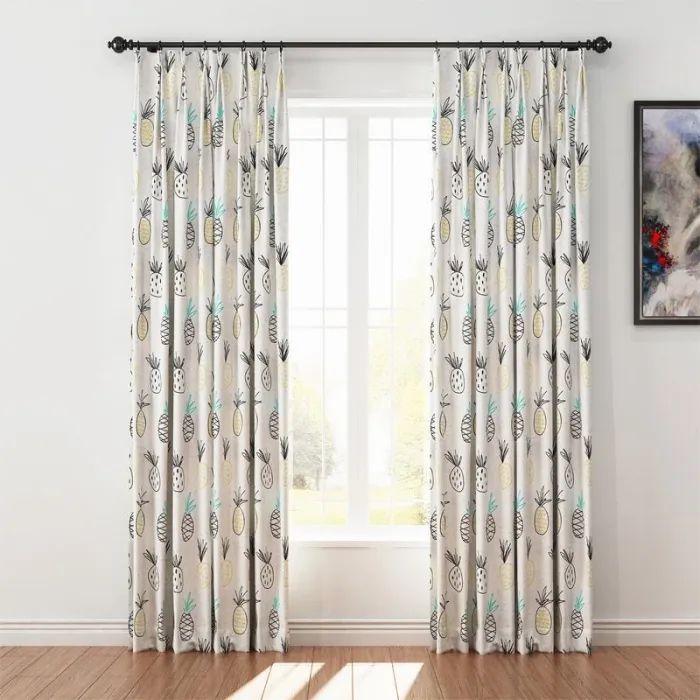 Spring Print Polyester Linen Curtain Drapery OILPAINTING