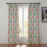 Animals Print Polyester Linen Curtain Drapery HARRY