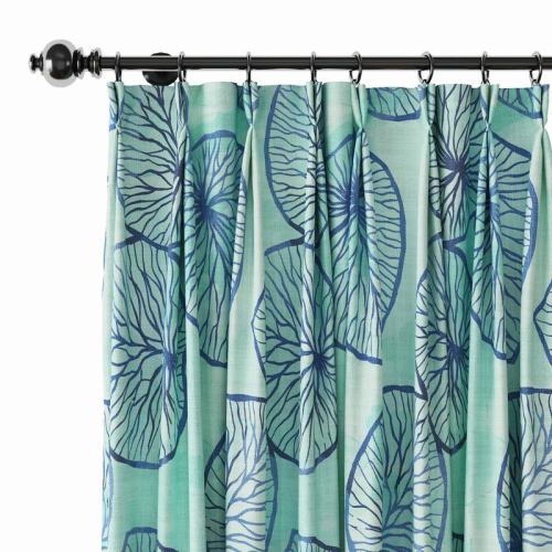 Abstract Print Polyester Linen Curtain Drapery THEODORE