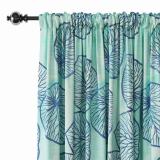 Abstract Print Polyester Linen Curtain Drapery THEODORE