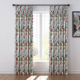 Floral Print Polyester Linen Curtain Drapery JAYDEN