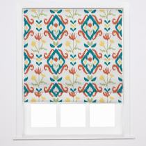 ANGELIA Ethnic Print Polyester Linen Roman Shade