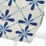 CAMELLIA Geometric Print Polyester Linen Roman Shade