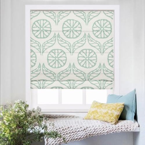 CASHMERE Nature Print Polyester Linen Roman Shade