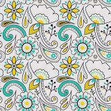 Paisleys Print Polyester Linen Curtain Drapery ATLAS