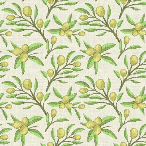 Nature Print Polyester Linen Curtain Drapery ASHER