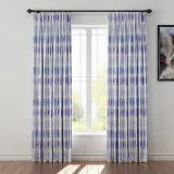 Abstract Print Polyester Linen Curtain Drapery GRANVILLE