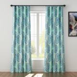 Abstract Print Polyester Linen Curtain Drapery THEODORE