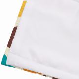 BECKY Floral Print Polyester Linen Roman Shade