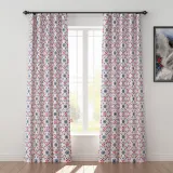 Floral Print Polyester Linen Curtain Drapery OPHELIA
