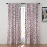 Floral Print Polyester Linen Curtain Drapery OPHELIA