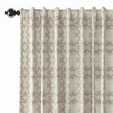 Geometric Print Polyester Linen Curtain Drapery SUMA