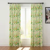 Nature Print Polyester Linen Curtain Drapery WIZARD
