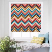 BARBARA Abstract Print Polyester Linen Roman Shade