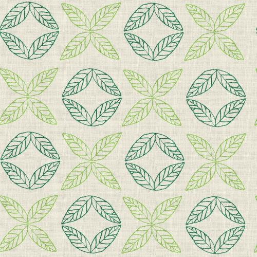 Nature Print Polyester Linen Curtain Drapery TUSCANY