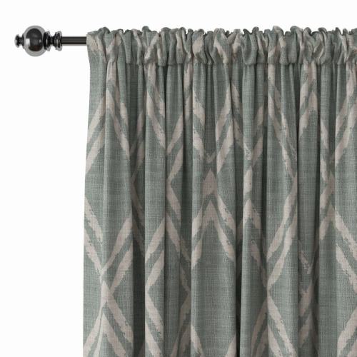 Geometic Print Polyester Linen Curtain Drapery ABSTRACT
