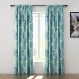 Abstract Print Polyester Linen Curtain Drapery THEODORE