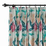Floral Print Polyester Linen Curtain Drapery FRANCA