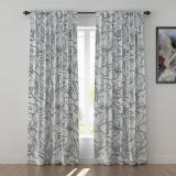 Floral Print Polyester Linen Curtain Drapery JACK