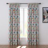 Floral Print Polyester Linen Curtain Drapery JAYDEN