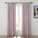 Floral Print Polyester Linen Curtain Drapery OPHELIA